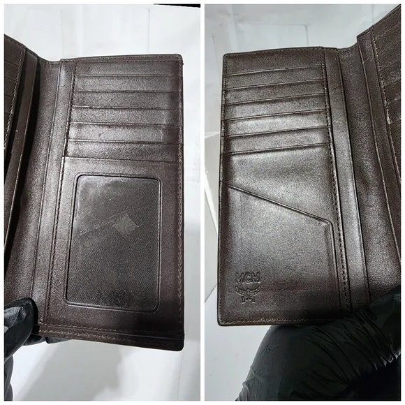 MCM Bill Leather Wallet Brown - Picture 13 of 14